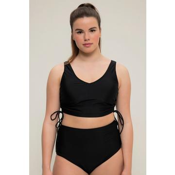 Top del bikini con coppe morbide e laccetti laterali per l'arricciatura