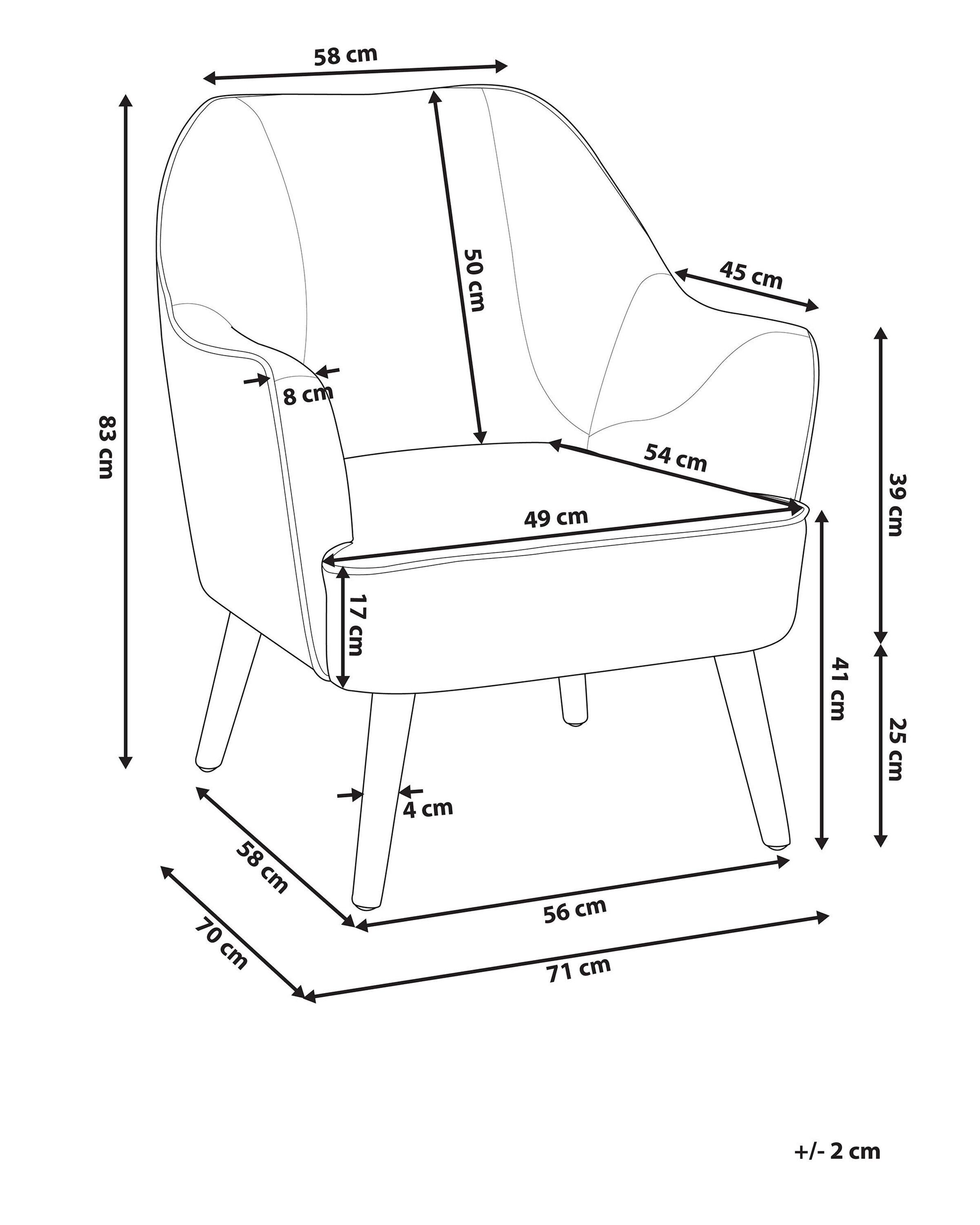 Beliani Fauteuil en Polyester Rétro LOKEN  