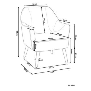 Beliani Fauteuil en Polyester Rétro LOKEN  