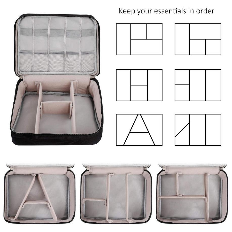 Only-bags.store  Sacoche électronique Grand organiseur pour accessoires électroniques Sac étanche pour câbles Cartes SD Disques durs Banque d'énergie Clé USB 
