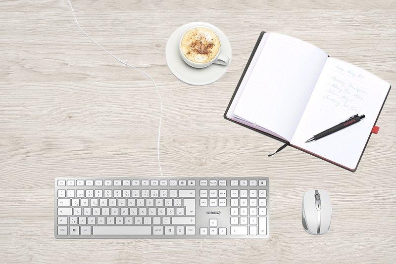 Cherry  KC 6000 SLIM clavier USB QWERTZ Allemand Argent 