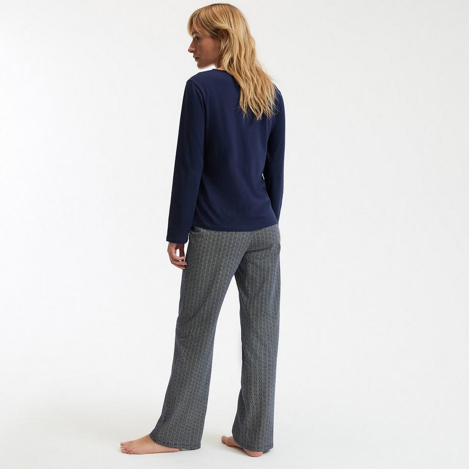 SO'HOME Langarm Baumwoll Jersey Pyjama  