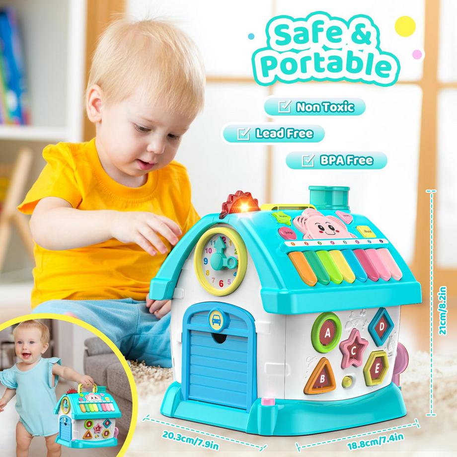 Activity-board  Jouet de Bébé Maison d'Activité Multifonction avec Son 