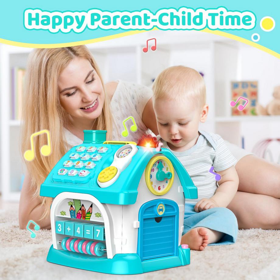 Activity-board  Jouet de Bébé Maison d'Activité Multifonction avec Son 