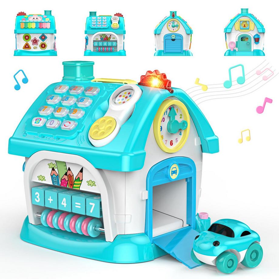 Jouet de Bébé Maison d'Activité Multifonction avec Son