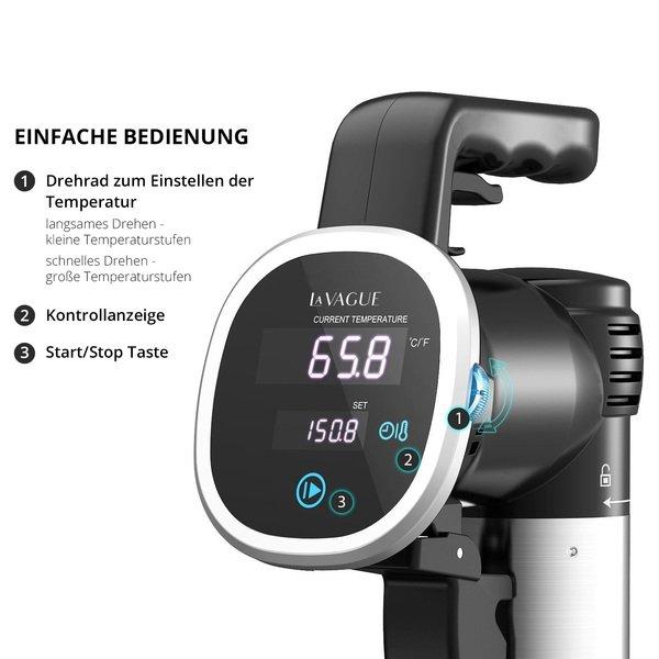LA VAGUE SOUS-CHEF Sous Vide Stick Präzisionskocher, (CH Stecker)  