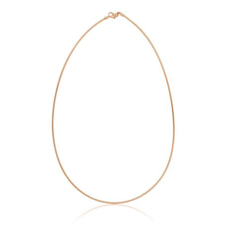 MUAU Schmuck  Collier Omega Glied Rotgold 750, 1.4mm, 42cm 