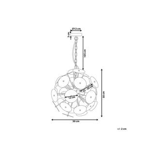 Beliani Lampe suspension en Acier inox Moderne ZAMBEZI  