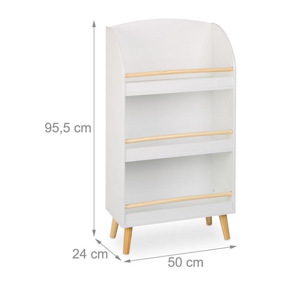 Northix Kinderbücherregal mit 3 Fächern  