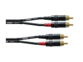 Cordial  Cordial CFU 3 CC Audio-Kabel 3 m 2 x RCA Schwarz 