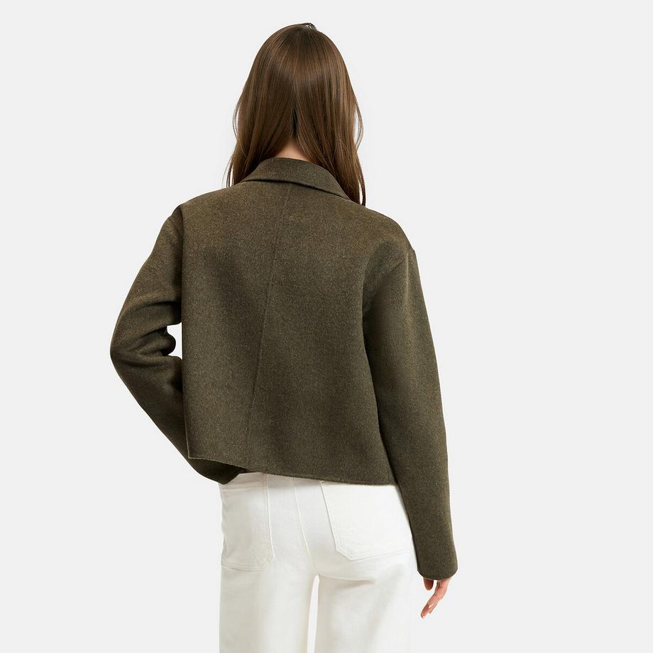 La Redoute Collections Manteau court fermeture boutonnée  