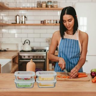 Northix Barattoli di vetro con coperchio in un set  