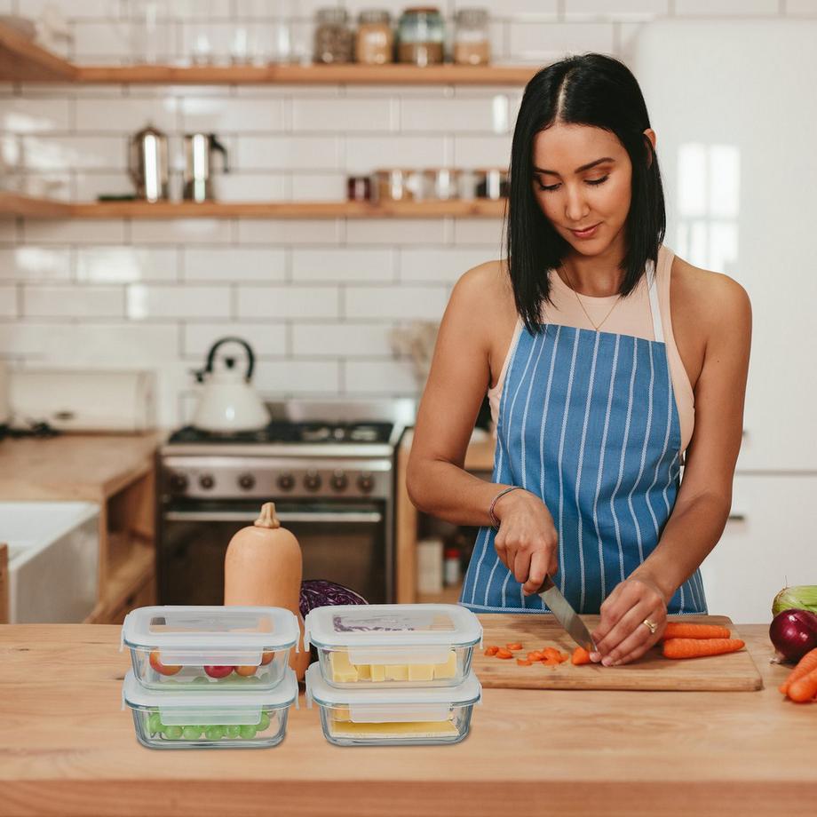 Northix Gläser mit Deckel im Set  