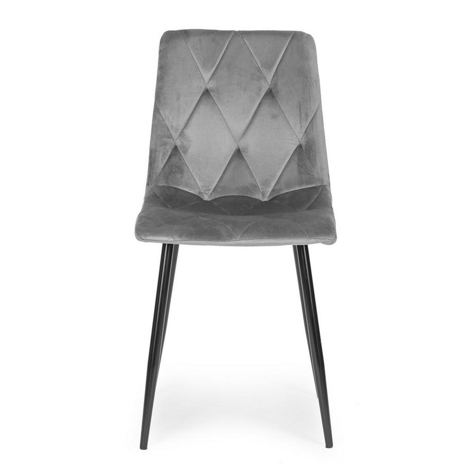 Northio Set di 4 sedie trapuntate in velluto per sala da pranzo e soggiorno  