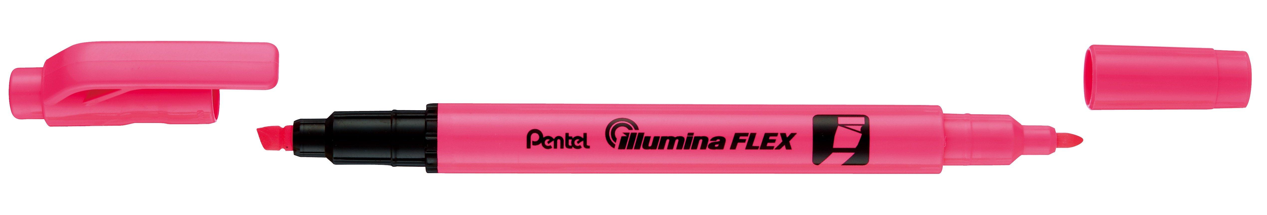 Pentel  Pentel Illumina Flex Marker 1 Stück(e) Meißel/feine Spitze Pink 