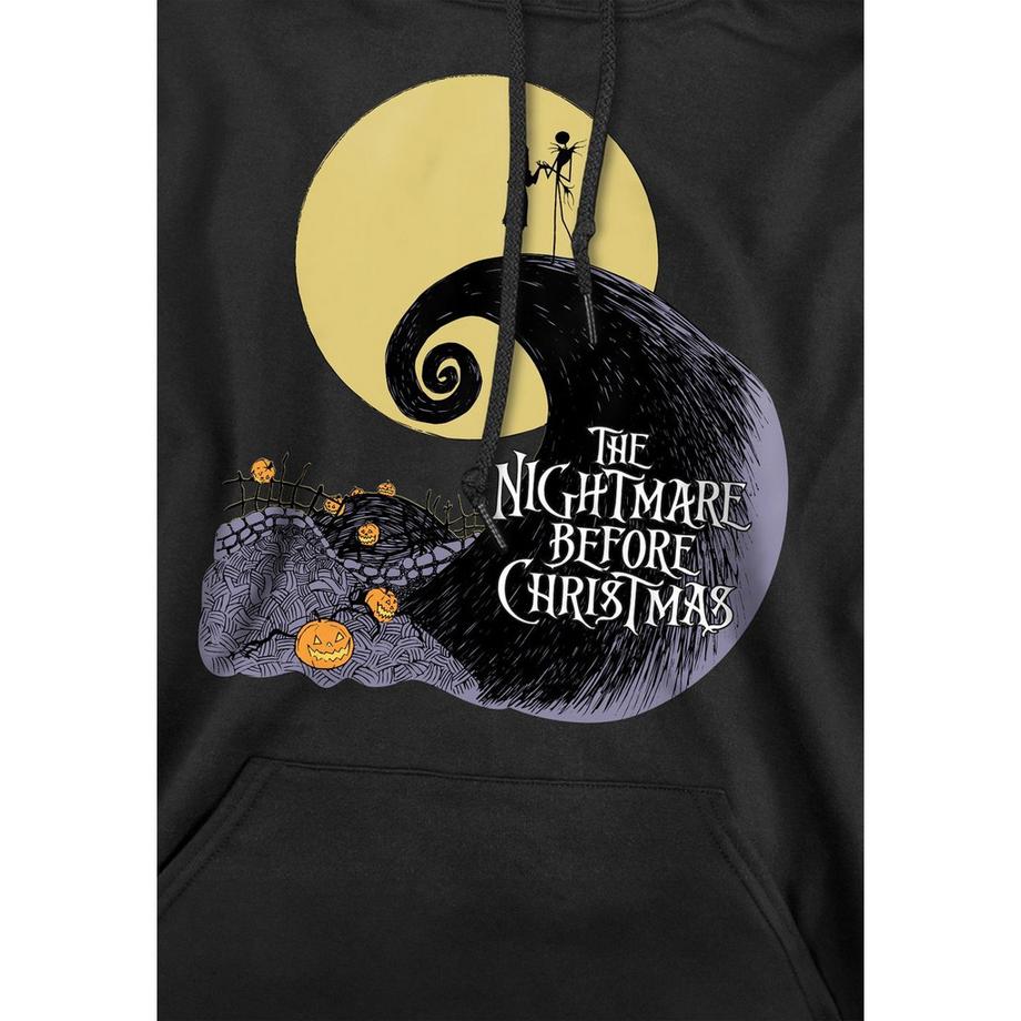 The Nightmare Before Christmas  Felpa Con Cappuccio Silhouette Lunare 