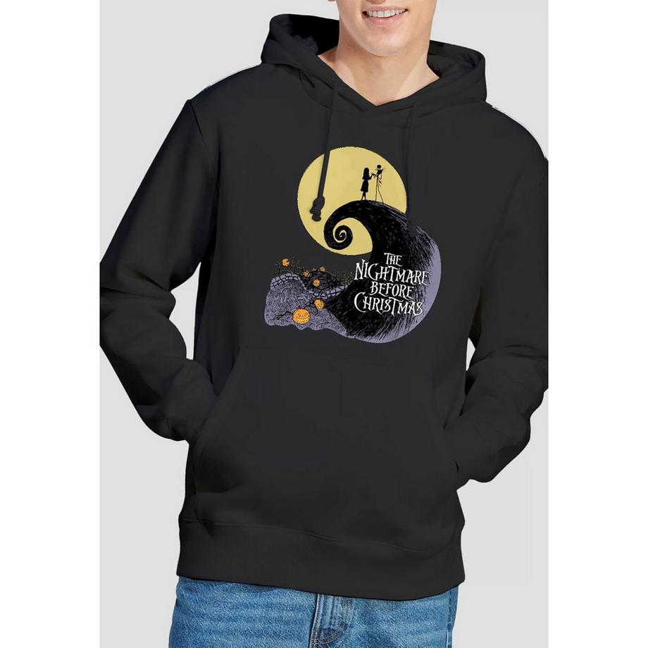 The Nightmare Before Christmas  Felpa Con Cappuccio Silhouette Lunare 