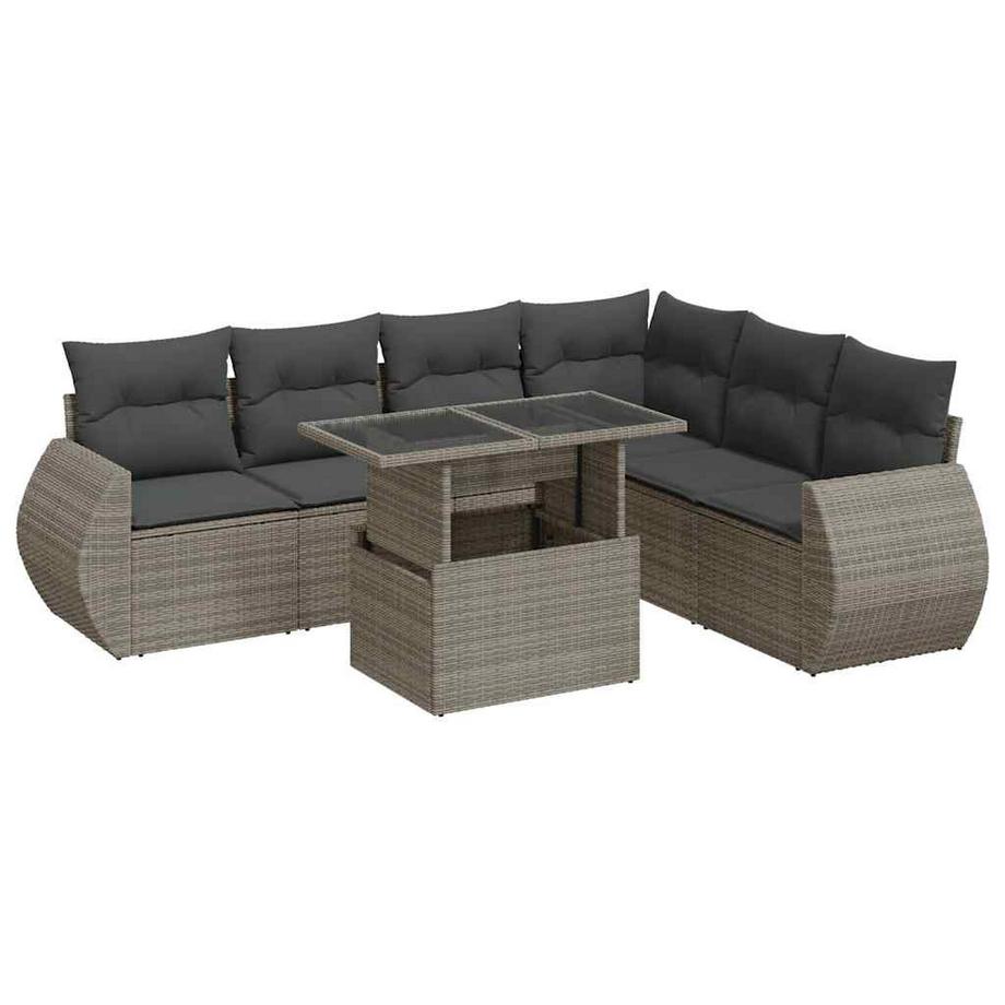 set di divani da giardino Polirattan
