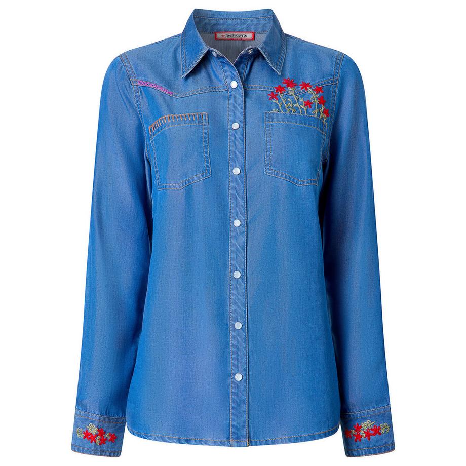 Joe Browns Chemise denim brodée et florale  