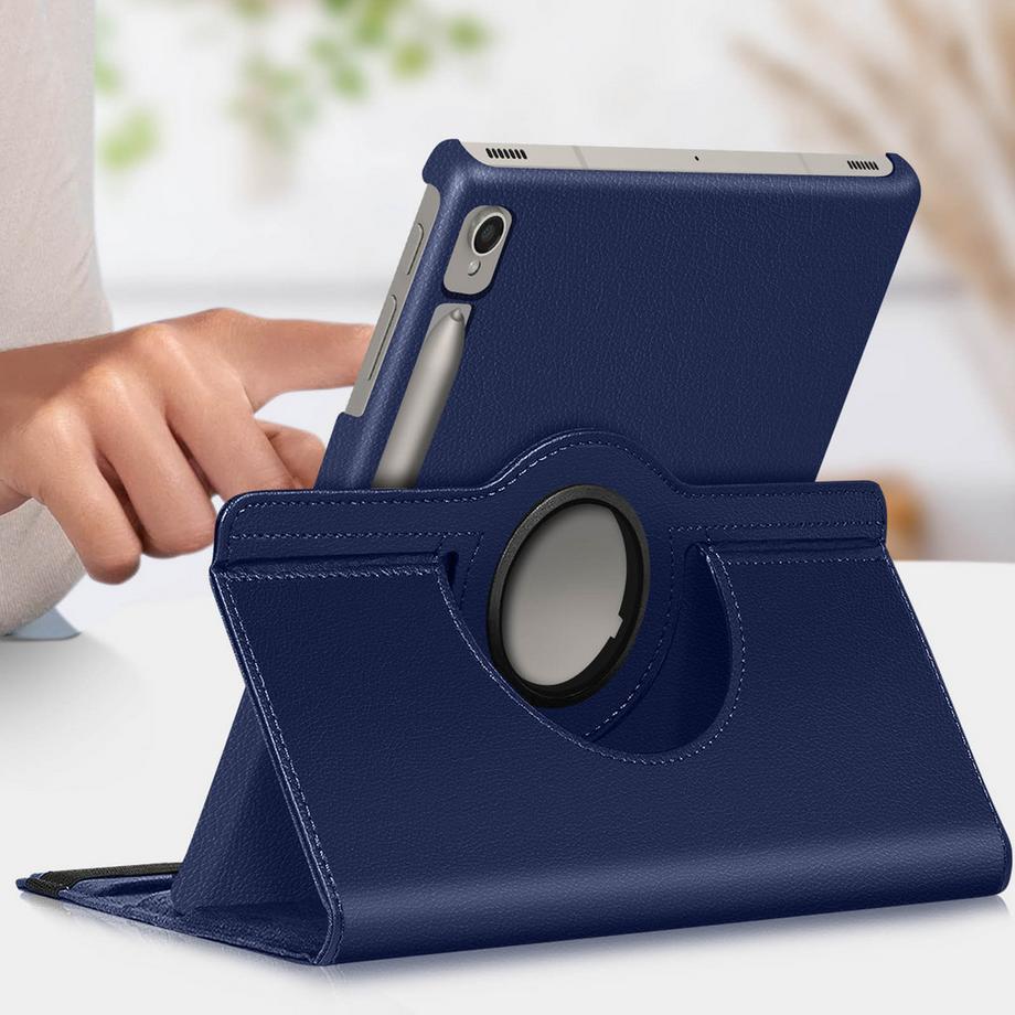 Avizar  Etui Galaxy Tab S9, Rotatif bleu nuit 