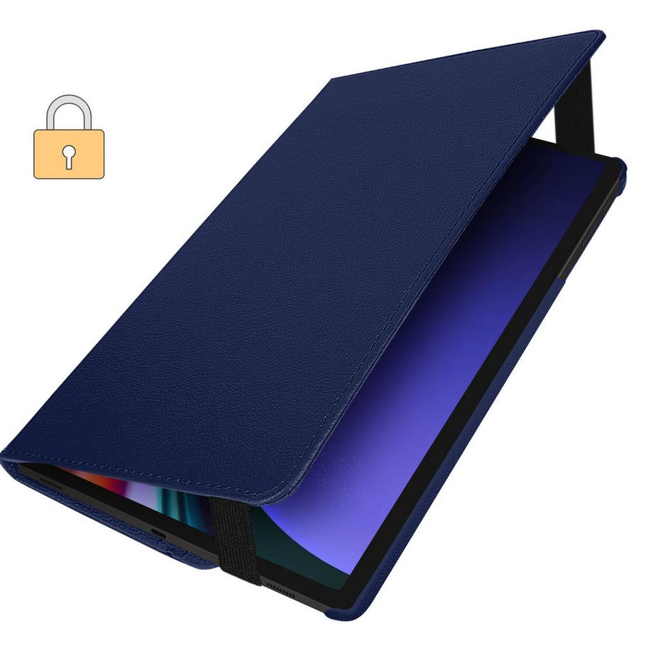 Avizar  Etui Galaxy Tab S9, Rotatif bleu nuit 