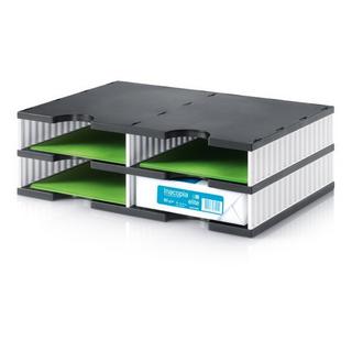 Styro STYRO Ablagesystem styrodoc bk/weiss 268020209 4 Fächer, duo 485x331x153mm  