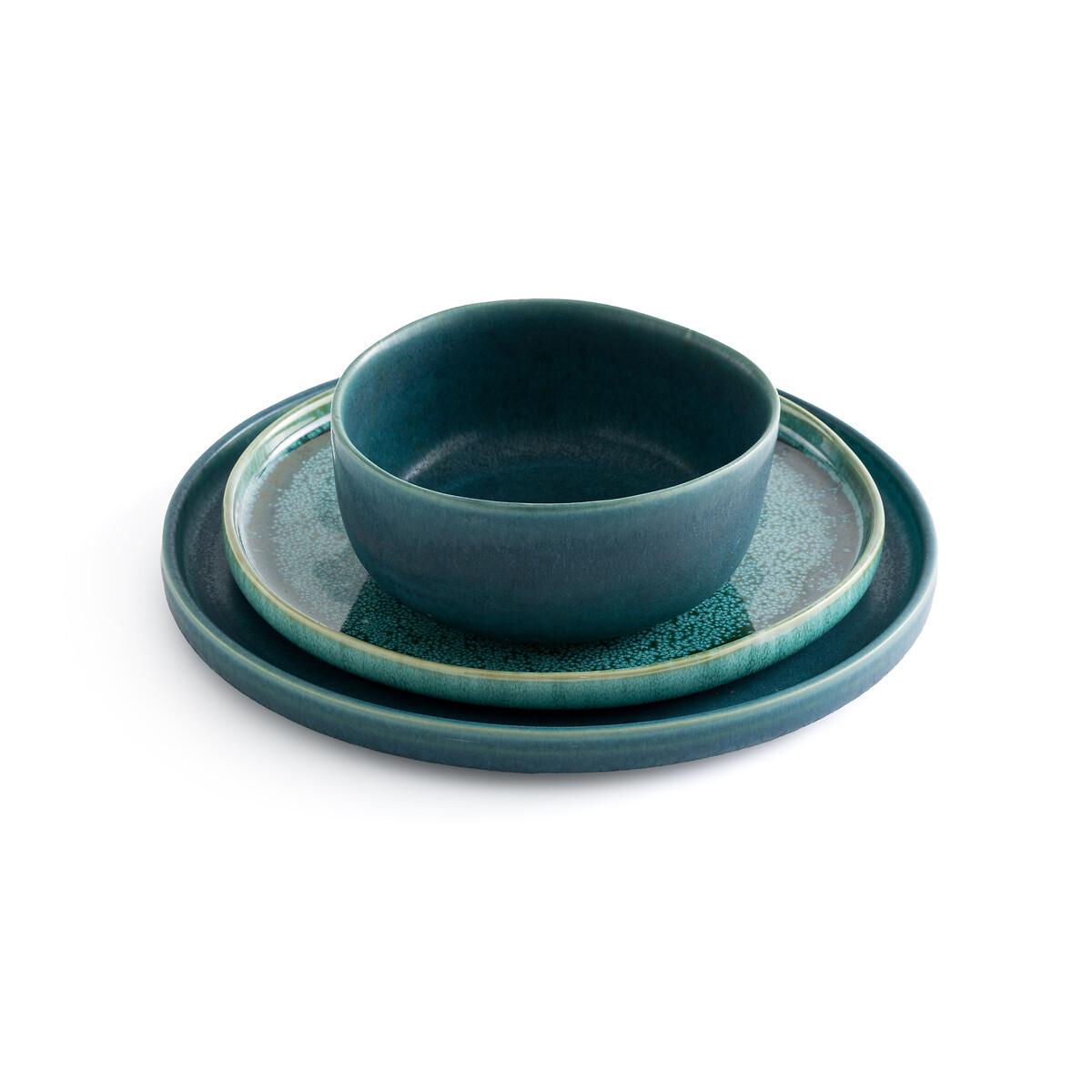 AM.PM Lot de 4 assiettes à dessert en grès émaillé Dorna  