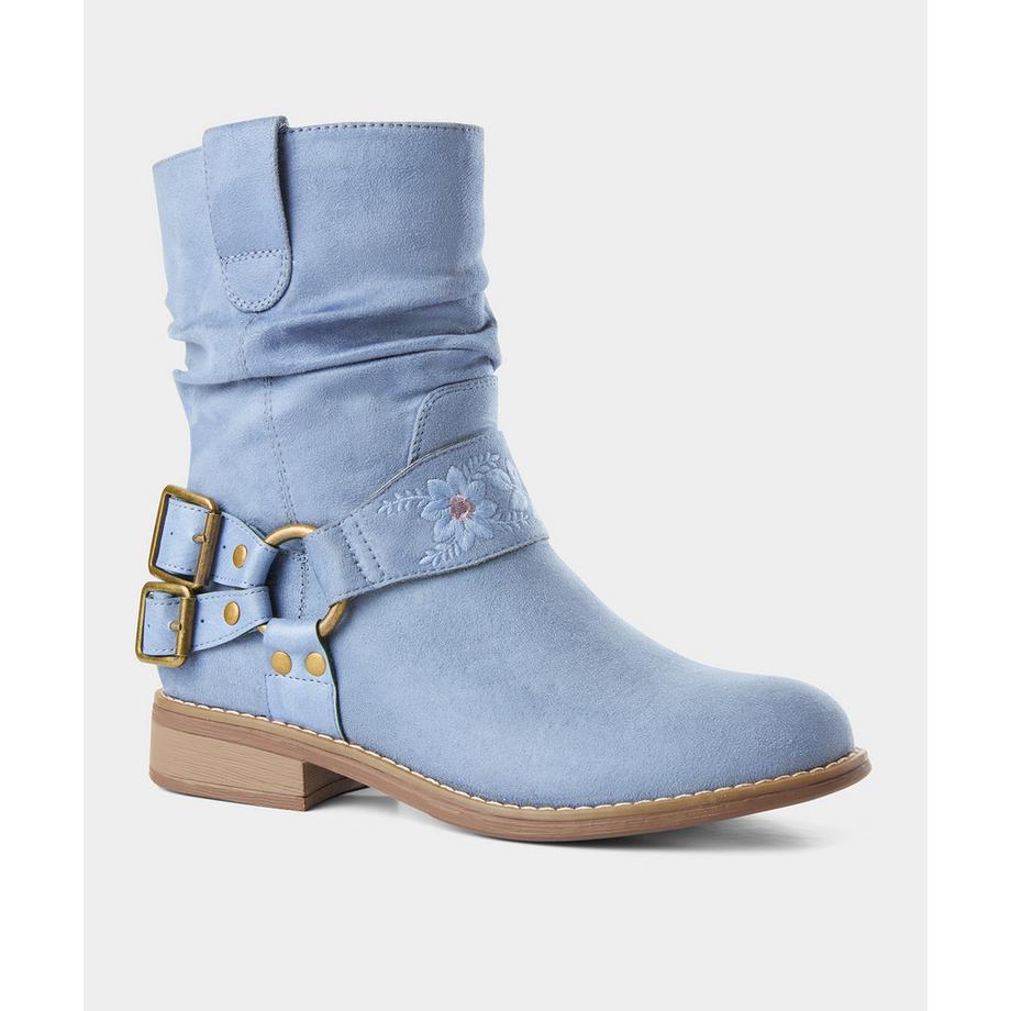 Joe Browns Bestickte Mikrosuede Stiefeletten mit Riemen  