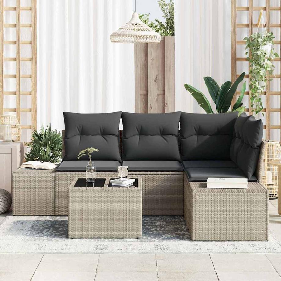 VidaXL Ensemble de canapé de jardin poly rattan  