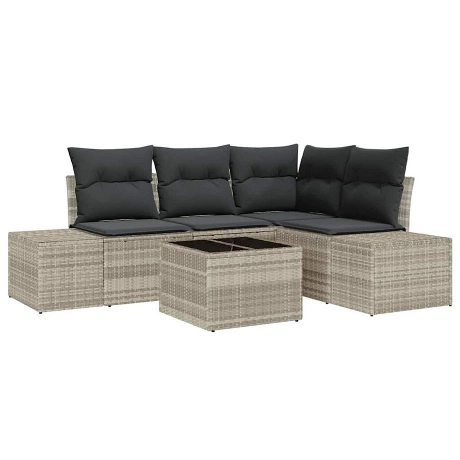 Ensemble de canapé de jardin poly rattan