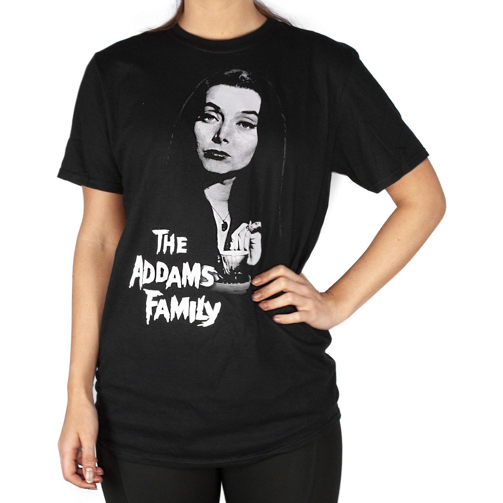 The Addams Family Morticia Addams Grafikdruck Oversized T-Shirt  