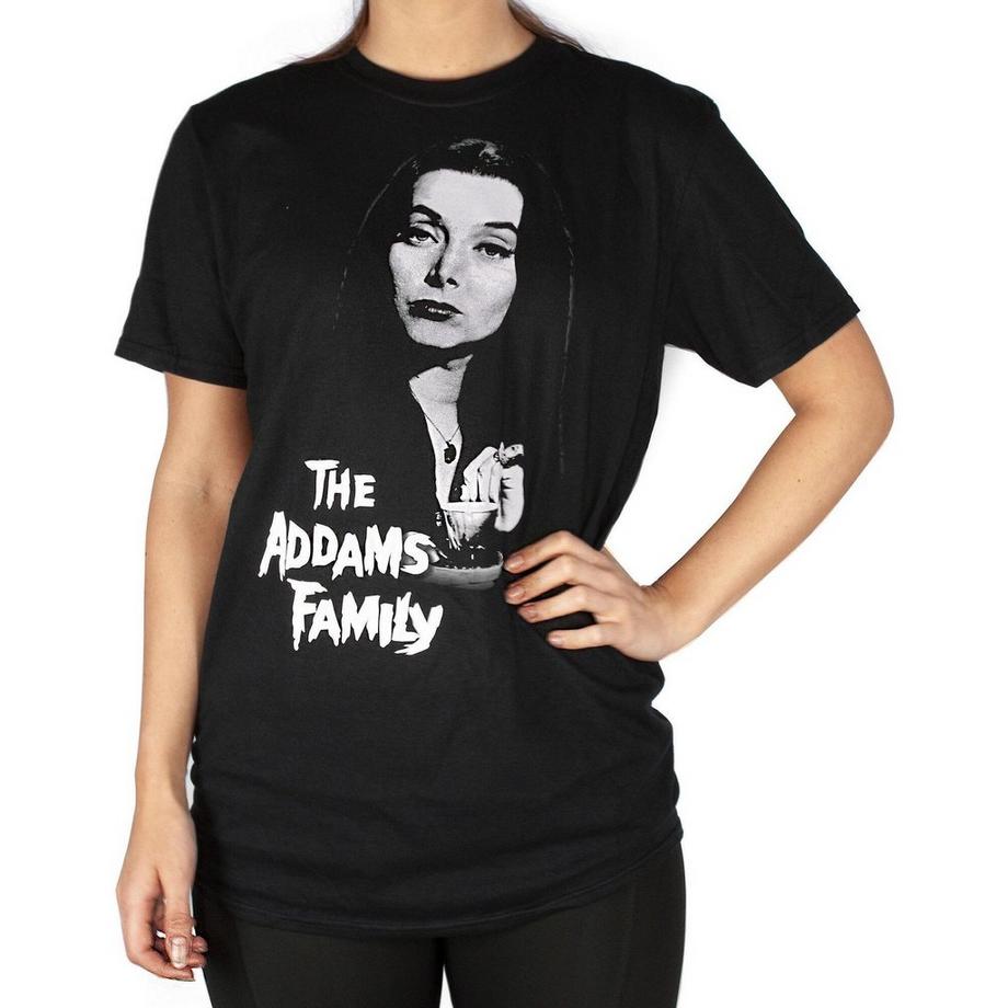 The Addams Family Morticia Grafikdruck Oversized T-Shirt  