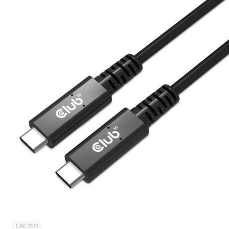Club3D  CAC-1571 câble USB 0,8 m USB4 Gen 3x2 USB C Noir 