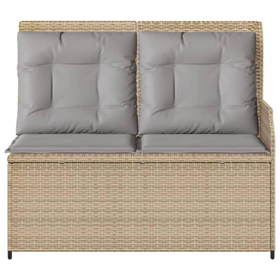 VidaXL Verstellbare gartenbank poly-rattan  
