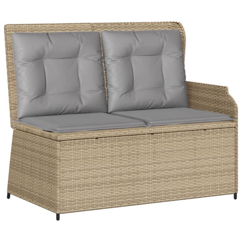 VidaXL Verstellbare gartenbank poly-rattan  