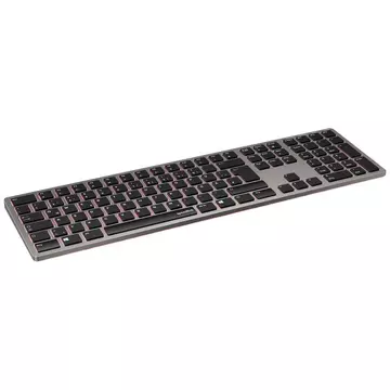 LEVIA Illuminated Rechargeable Metal Office Scissor Keyboard - Wireless