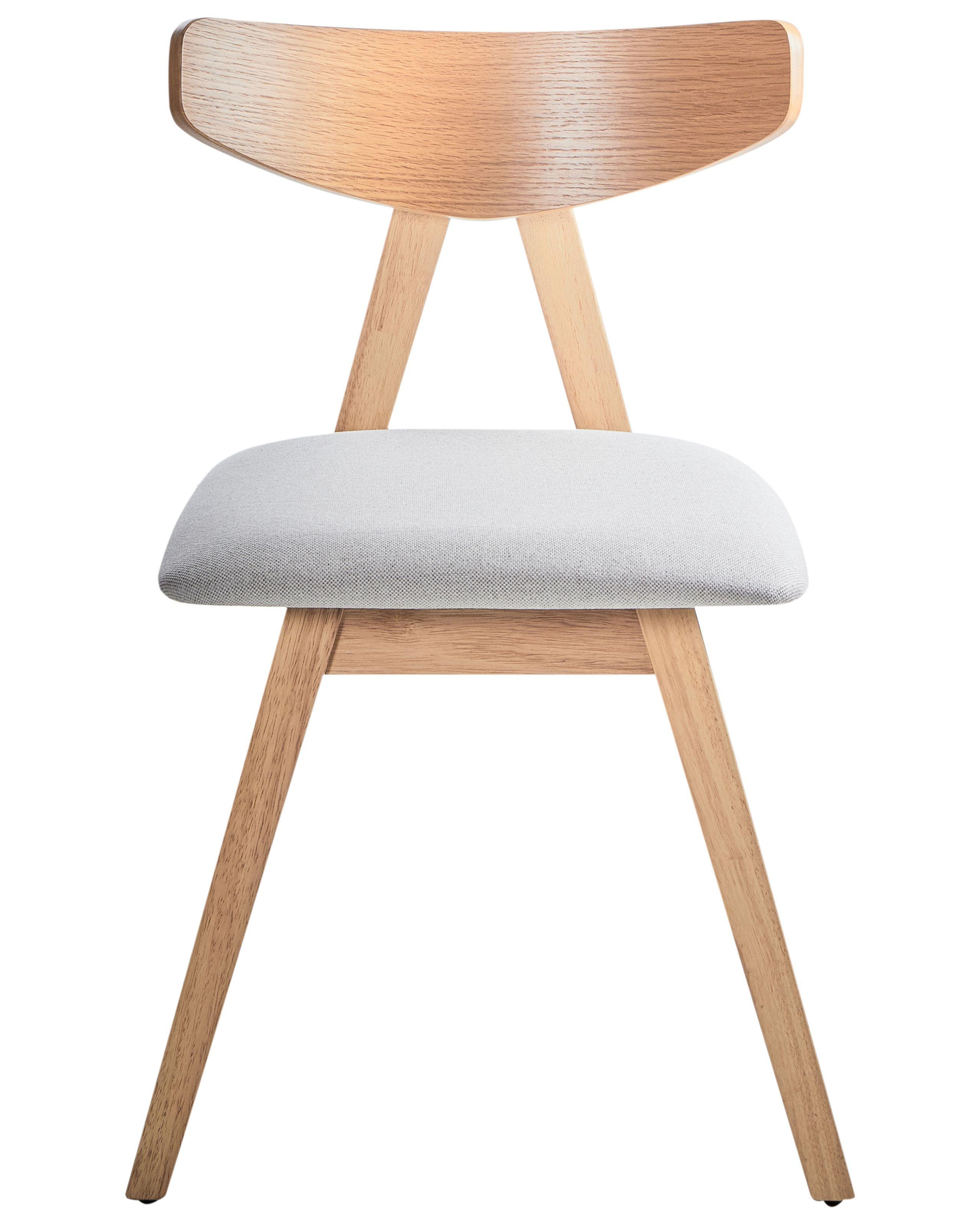 Beliani Lot de 2 chaises de salle à manger en Bois d'hévéa Rétro LACOTA  