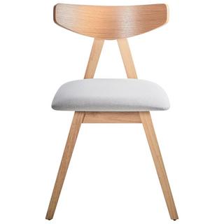 Beliani Lot de 2 chaises de salle à manger en Bois d'hévéa Rétro LACOTA  