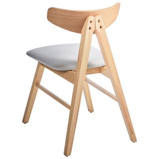 Beliani Lot de 2 chaises de salle à manger en Bois d'hévéa Rétro LACOTA  