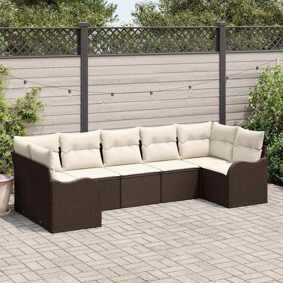 VidaXL Ensemble de canapé de jardin poly rattan  