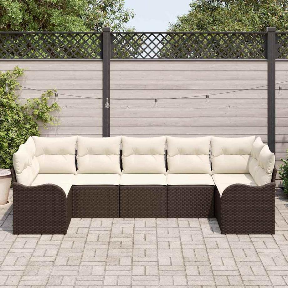 VidaXL Ensemble de canapé de jardin poly rattan  