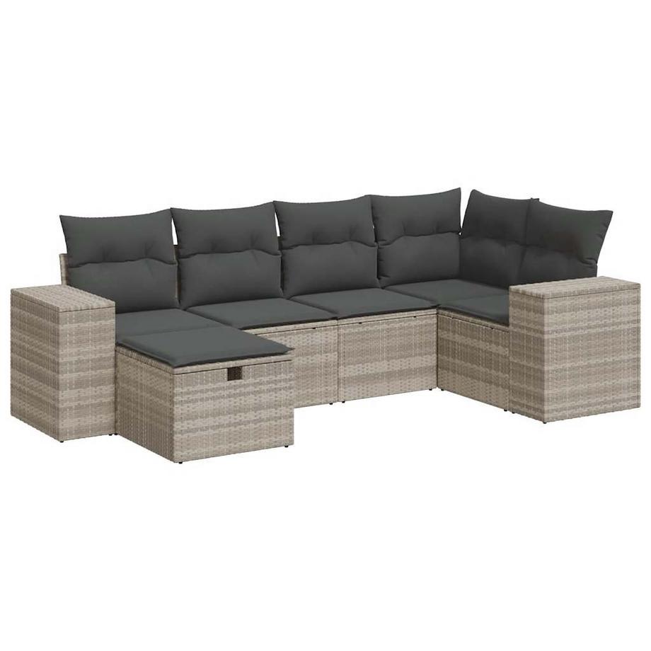 set di divani da giardino Polirattan