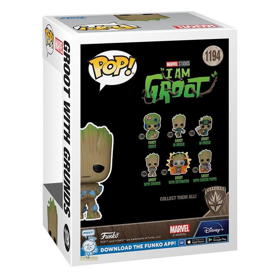 Funko  Figura POP Marvel Io sono Groot - Groot con Grunds 