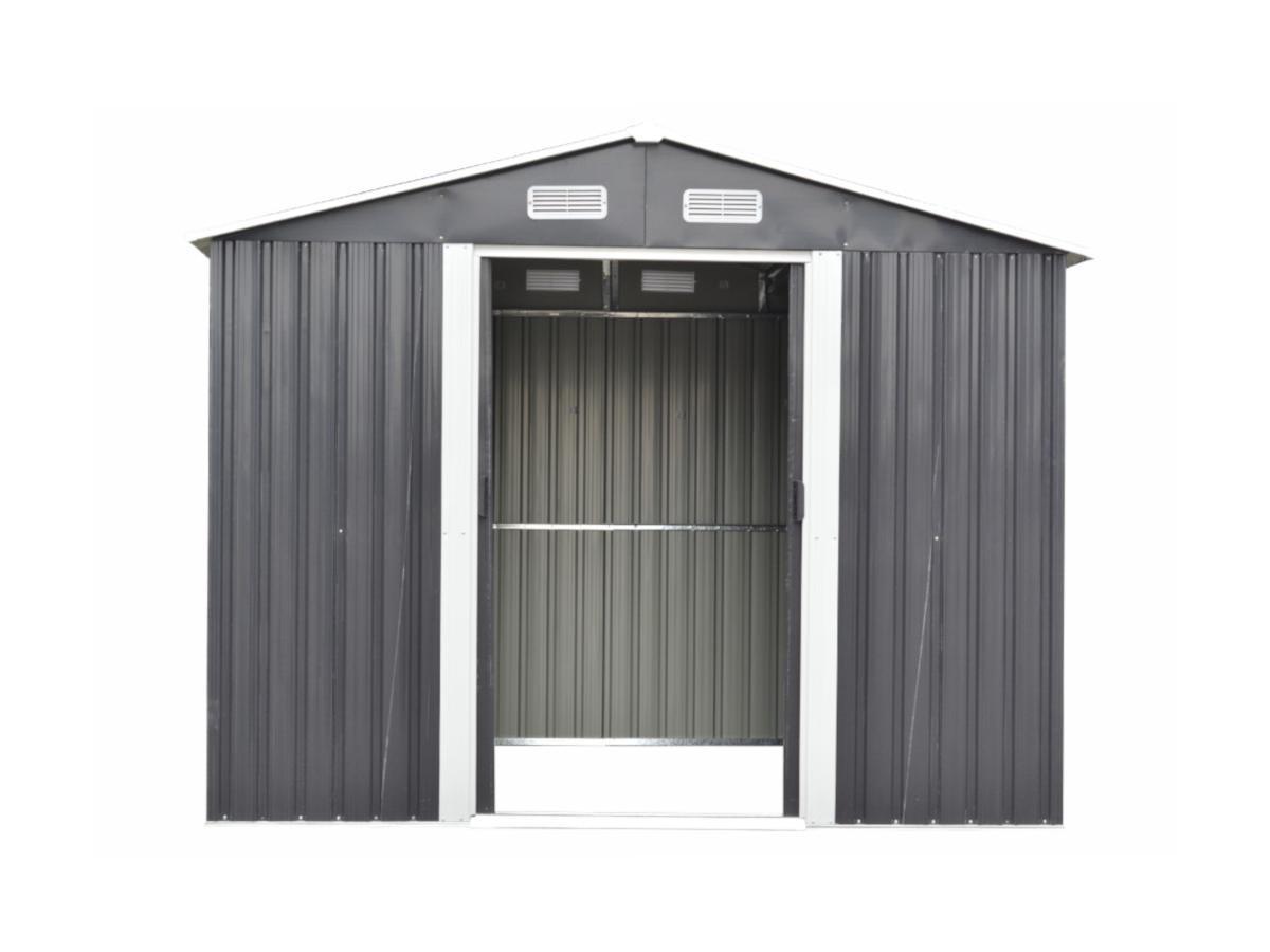 Vente-unique Gerätehaus Gartenhaus - Stahl - 7m² - MANSO  