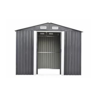 Vente-unique Casetta da giardino 6,6 m² in Acciaio galvanizzato Grigio - MANSO  