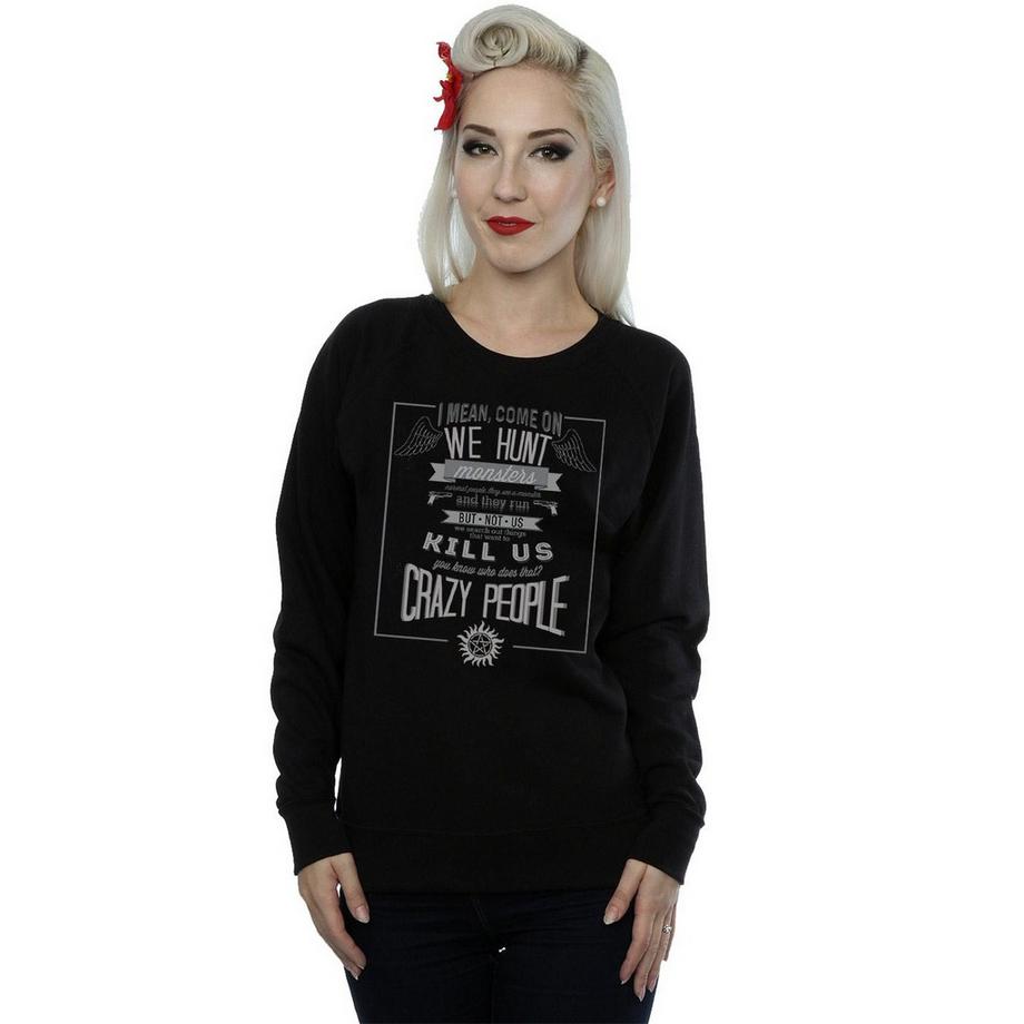Supernatural Crazy People Sweatshirt Imprimé  