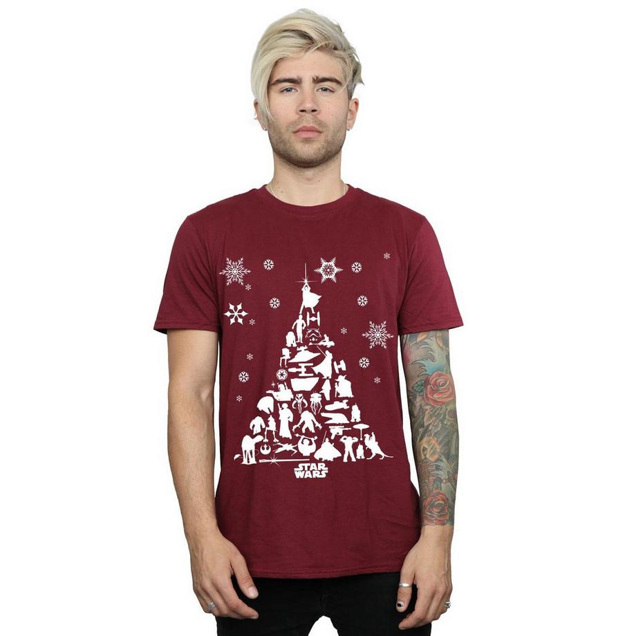 STAR WARS T-Shirt Grafica Albero di Natale  