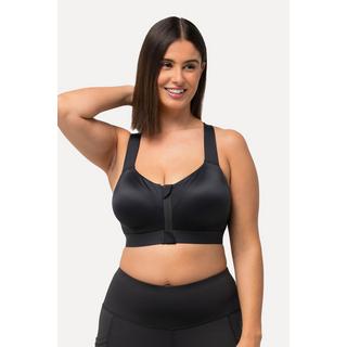 Ulla Popken  Reggiseno sportivo senza ferretto con zip e spalline incrociate 