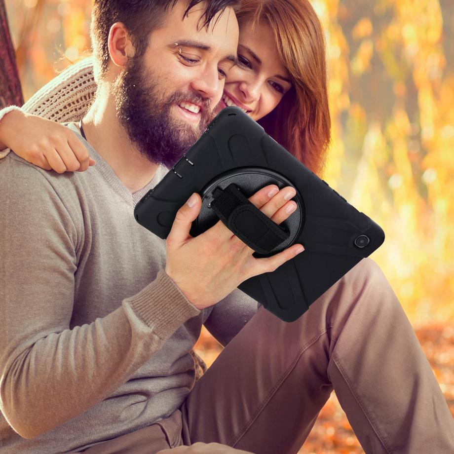 Avizar  Coque Samsung Tab A8 10.5 Support Noir 