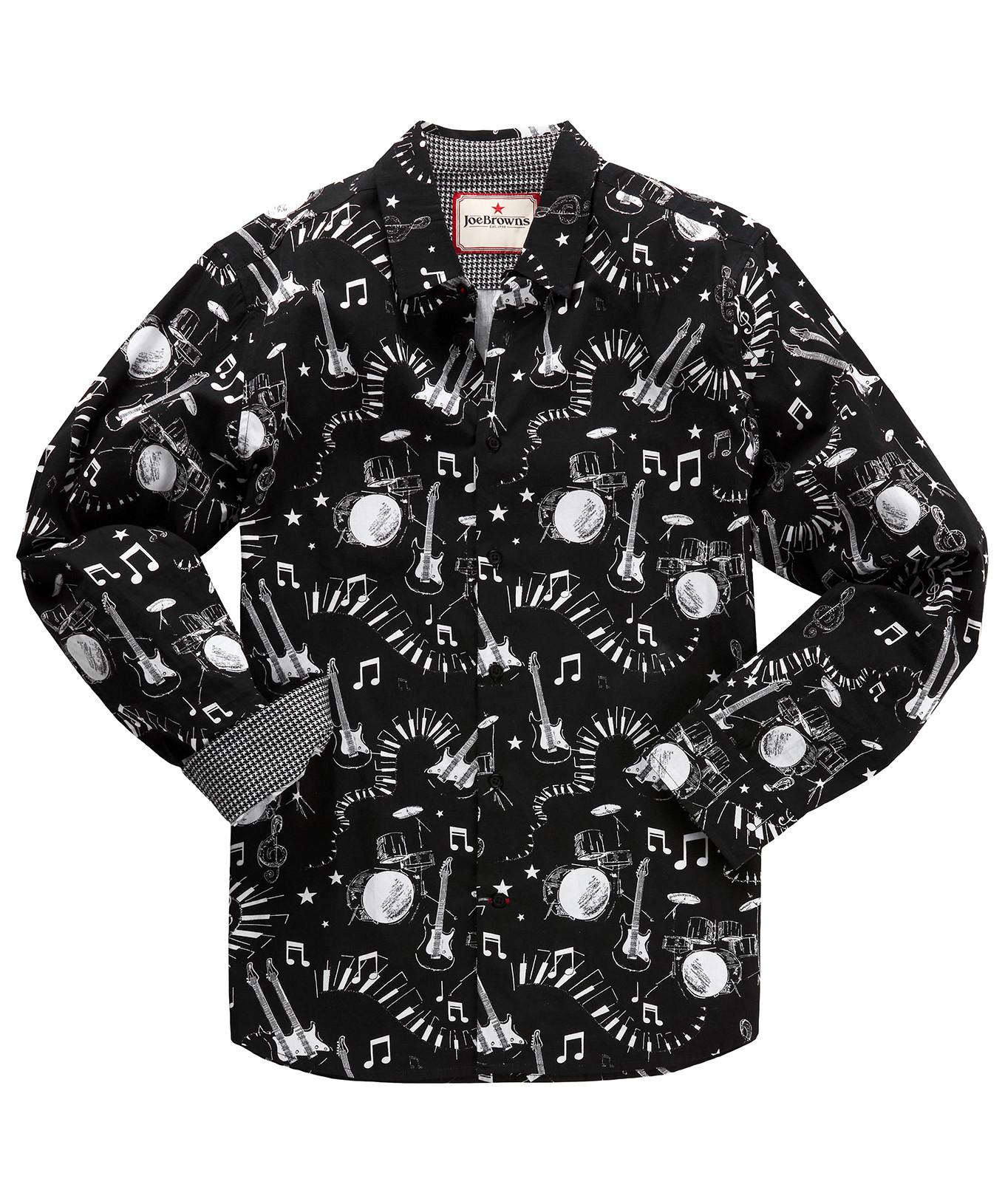 Joe Browns  Monochromes Shirt mit Musikdruck 